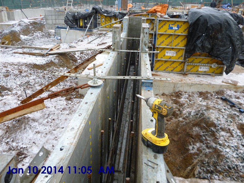 4) Inside Formwork for Foundation Wall at Col Line 2.5
